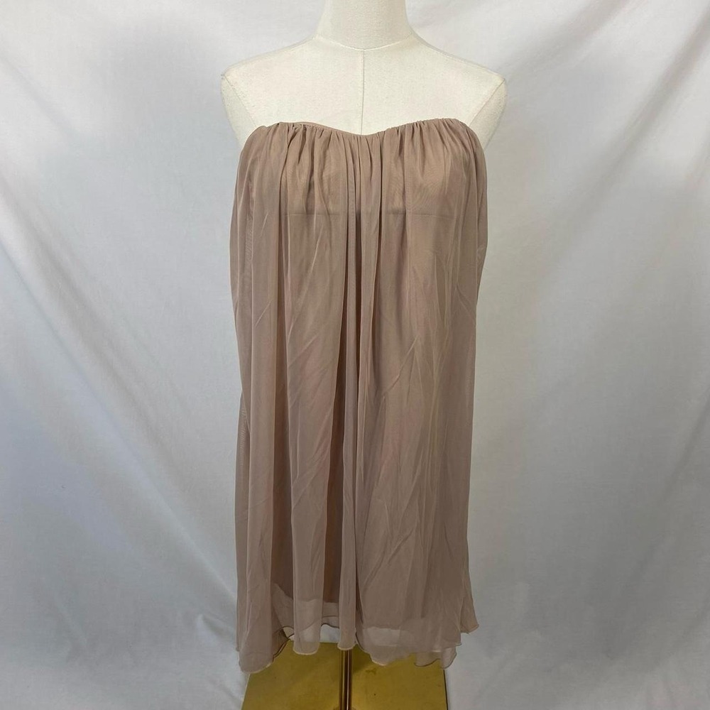 B Envied beige strapless midi/mini dress size medium y2k 2000s vintage party